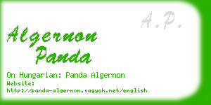 algernon panda business card